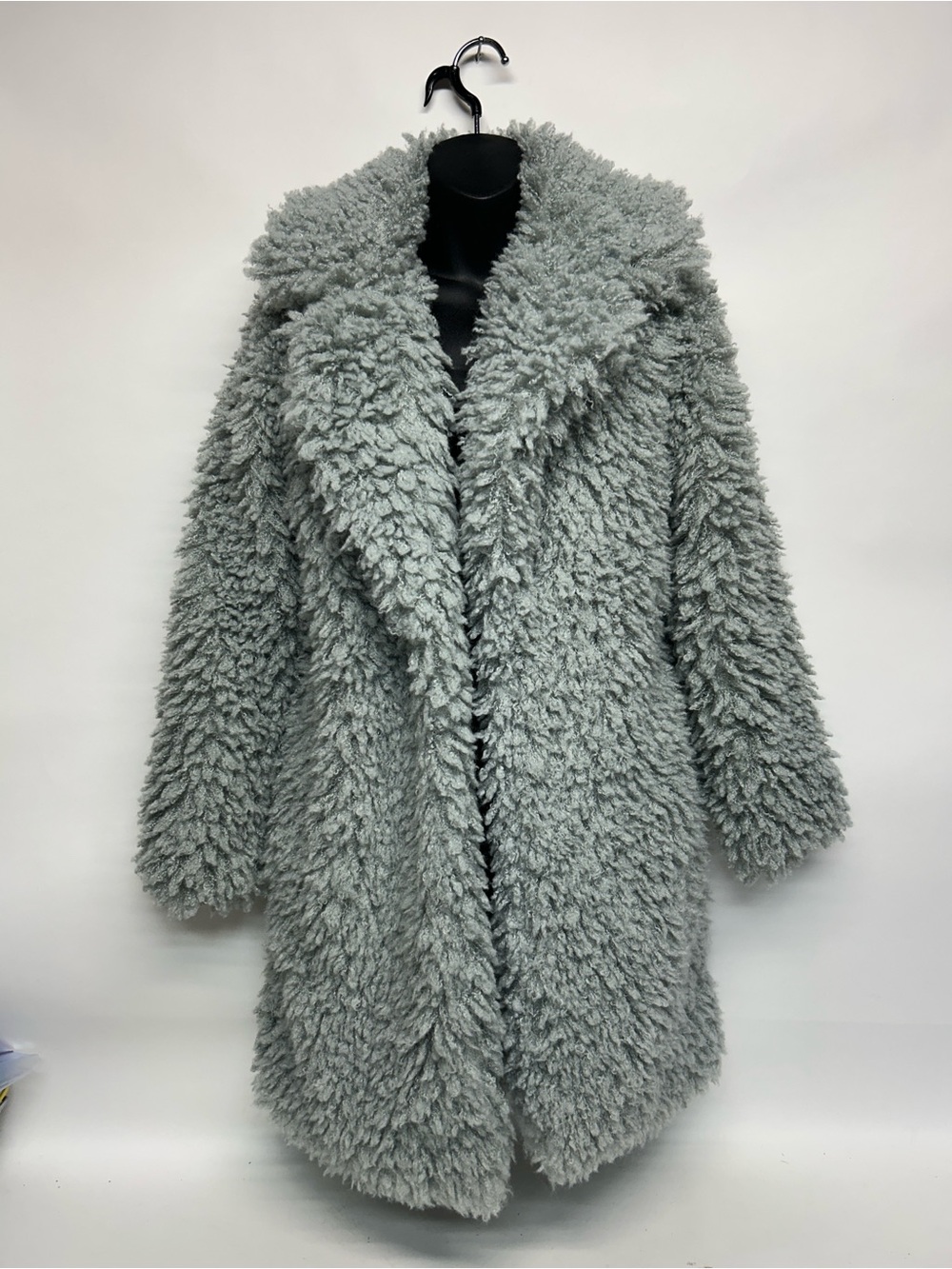 Women’s Plush Teddy Coat - Light Gray Sherpa size xs NWT - Picture 6 of 6